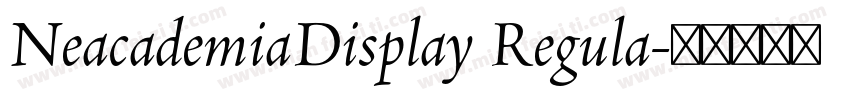 NeacademiaDisplay Regula字体转换